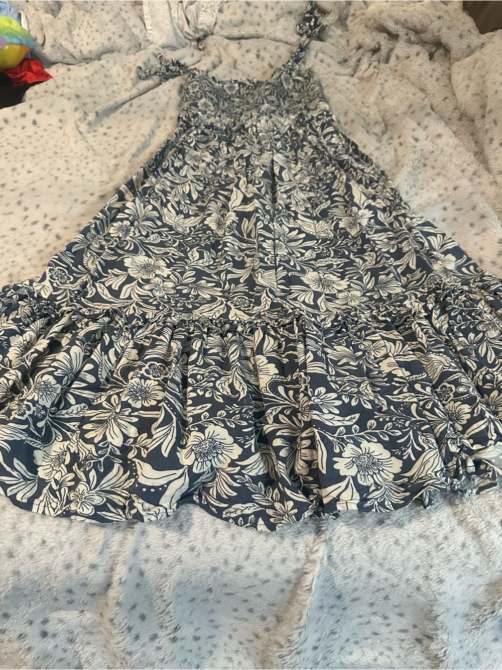 Patrons of Peace Navy and White Floral Skater Dress